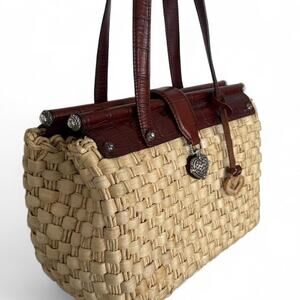 Brighton Woven Jute Raffia Shoulder Bag
